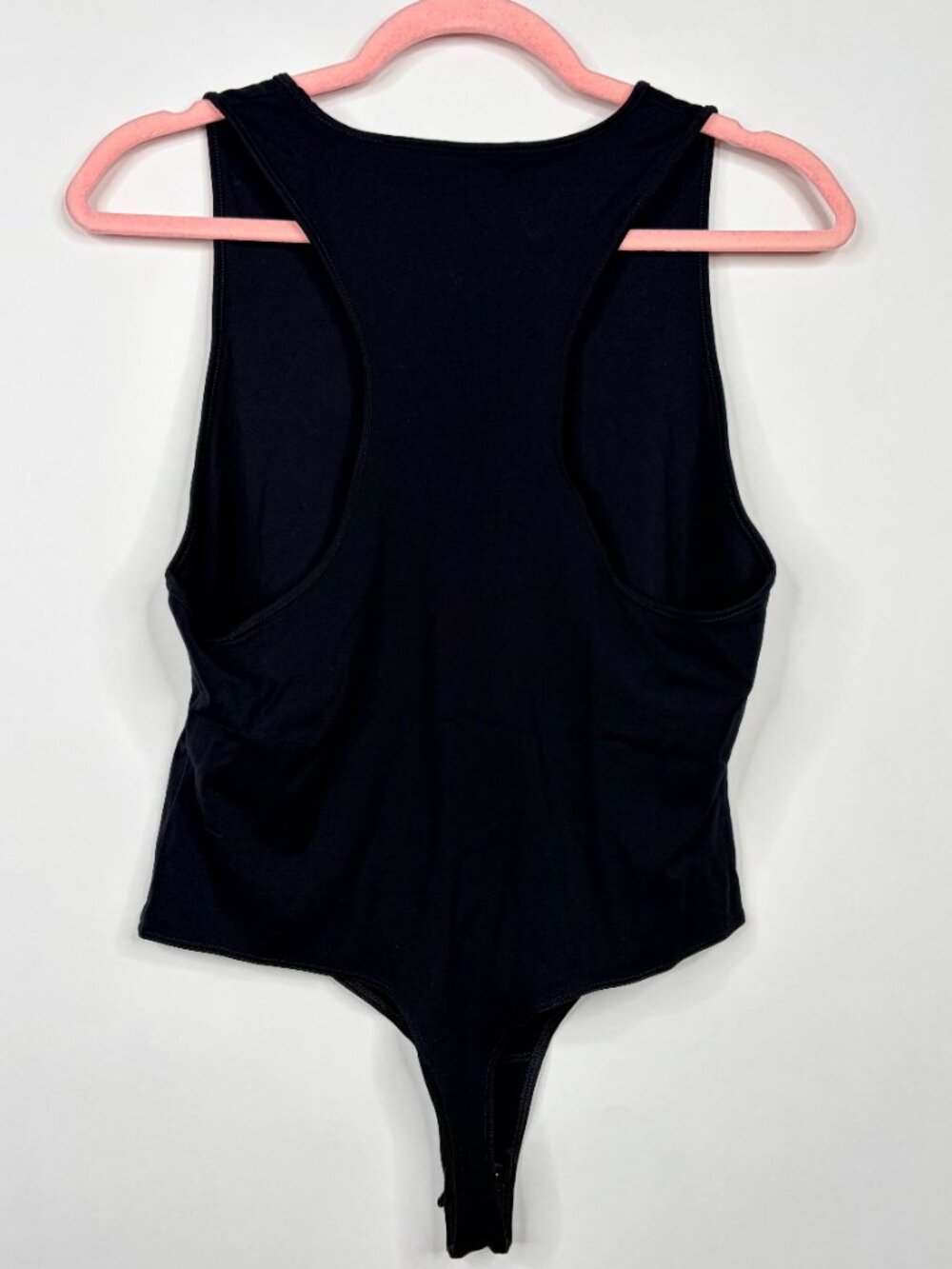 2/$30 Banana Republic Knit Racerback Bodysuit Black Large #A3900 - Picture 7 of 11